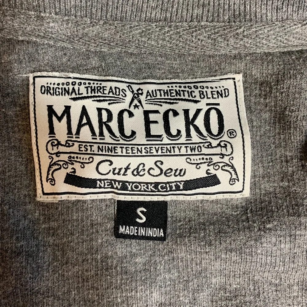 Marc Ecko Gray Full Zip Mock Neck Cut & Sew Sweatshirt/Sweater Men's Size Small